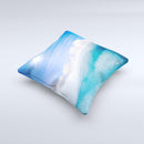 Sunny Day Waves Ink-Fuzed Decorative Throw Pillow