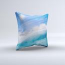 Sunny Day Waves Ink-Fuzed Decorative Throw Pillow