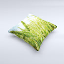 Sunny Wheat Field ink-Fuzed Decorative Throw Pillow