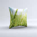 Sunny Wheat Field ink-Fuzed Decorative Throw Pillow