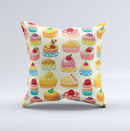 Sweet Treat Pattern ink-Fuzed Decorative Throw Pillow