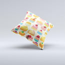 Sweet Treat Pattern ink-Fuzed Decorative Throw Pillow