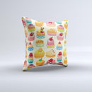 Sweet Treat Pattern ink-Fuzed Decorative Throw Pillow