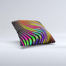 Swirled Neon Abstract Lines Ink-Fuzed Decorative Throw Pillow
