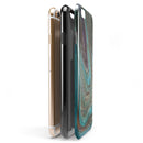 Swirling Dark Acrylic Marble iPhone 6/6s or 6/6s Plus 2-Piece Hybrid INK-Fuzed Case