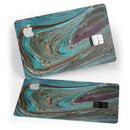 Swirling Dark Acrylic Marble - Premium Protective Decal Skin-Kit for the Apple Credit Card