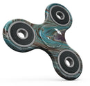 Swirling Dark Acrylic Marble Full-Body Fidget Spinner Skin-Kit