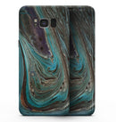 Swirling Dark Acrylic Marble - Samsung Galaxy S8 Full-Body Skin Kit
