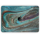 Swirling Dark Acrylic Marble- Skin Decal Wrap Kit Compatible with the Apple MacBook Pro, Pro with Touch Bar or Air (11", 12", 13", 15" & 16" - All Versions Available)