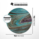 Swirling Dark Acrylic Marble// WaterProof Rubber Foam Backed Anti-Slip Mouse Pad for Home Work Office or Gaming Computer Desk
