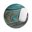 Swirling Dark Acrylic Marble// WaterProof Rubber Foam Backed Anti-Slip Mouse Pad for Home Work Office or Gaming Computer Desk