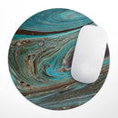 Swirling Dark Acrylic Marble// WaterProof Rubber Foam Backed Anti-Slip Mouse Pad for Home Work Office or Gaming Computer Desk