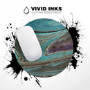 Swirling Dark Acrylic Marble// WaterProof Rubber Foam Backed Anti-Slip Mouse Pad for Home Work Office or Gaming Computer Desk
