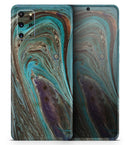 Swirling Dark Acrylic Marble - Premium Vinyl Skin Decal for Samsung Galaxy S25 Ultra, S24, S23, S22 & All Galaxy S Models