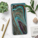 Swirling Dark Acrylic Marble - Premium Vinyl Skin Decal for Samsung Galaxy S25 Ultra, S24, S23, S22 & All Galaxy S Models