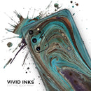 Swirling Dark Acrylic Marble - Premium Vinyl Skin Decal for Samsung Galaxy S25 Ultra, S24, S23, S22 & All Galaxy S Models