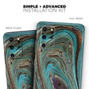 Swirling Dark Acrylic Marble - Premium Vinyl Skin Decal for Samsung Galaxy S25 Ultra, S24, S23, S22 & All Galaxy S Models