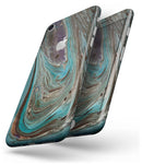 Swirling Dark Acrylic Marble - Skin-kit for the iPhone 8 or 8 Plus