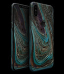 Swirling Dark Acrylic Marble - iPhone XS MAX, XS/X, 8/8+, 7/7+, 5/5S/SE Skin-Kit (All iPhones Available)