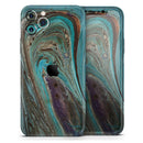 Swirling Dark Acrylic Marble - Protective Skin Wrap & Decal – Compatible with iPhone SE to iPhone 17 Pro Max (All Models)