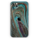 Swirling Dark Acrylic Marble - Protective Skin Wrap & Decal – Compatible with iPhone SE to iPhone 17 Pro Max (All Models)