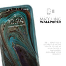 Swirling Dark Acrylic Marble - Protective Skin Wrap & Decal – Compatible with iPhone SE to iPhone 17 Pro Max (All Models)