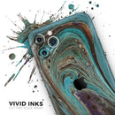 Swirling Dark Acrylic Marble - Protective Skin Wrap & Decal – Compatible with iPhone SE to iPhone 17 Pro Max (All Models)