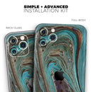 Swirling Dark Acrylic Marble - Protective Skin Wrap & Decal – Compatible with iPhone SE to iPhone 17 Pro Max (All Models)