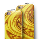 Swirling Liquid Gold iPhone 6/6s or 6/6s Plus 2-Piece Hybrid INK-Fuzed Case
