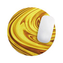Swirling Liquid Gold// WaterProof Rubber Foam Backed Anti-Slip Mouse Pad for Home Work Office or Gaming Computer Desk