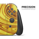 Swirling Liquid Gold // Skin Decal Wrap Kit for Nintendo Switch Console & Dock, Joy-Cons, Pro Controller, Lite, 3DS XL, 2DS XL, DSi, or Wii - Vinyl Skin Wrap for Nintendo Switch 2, OLED, Lite, Pro Controller, Wii & Classic Handhelds