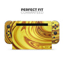 Swirling Liquid Gold // Skin Decal Wrap Kit for Nintendo Switch Console & Dock, Joy-Cons, Pro Controller, Lite, 3DS XL, 2DS XL, DSi, or Wii - Vinyl Skin Wrap for Nintendo Switch 2, OLED, Lite, Pro Controller, Wii & Classic Handhelds
