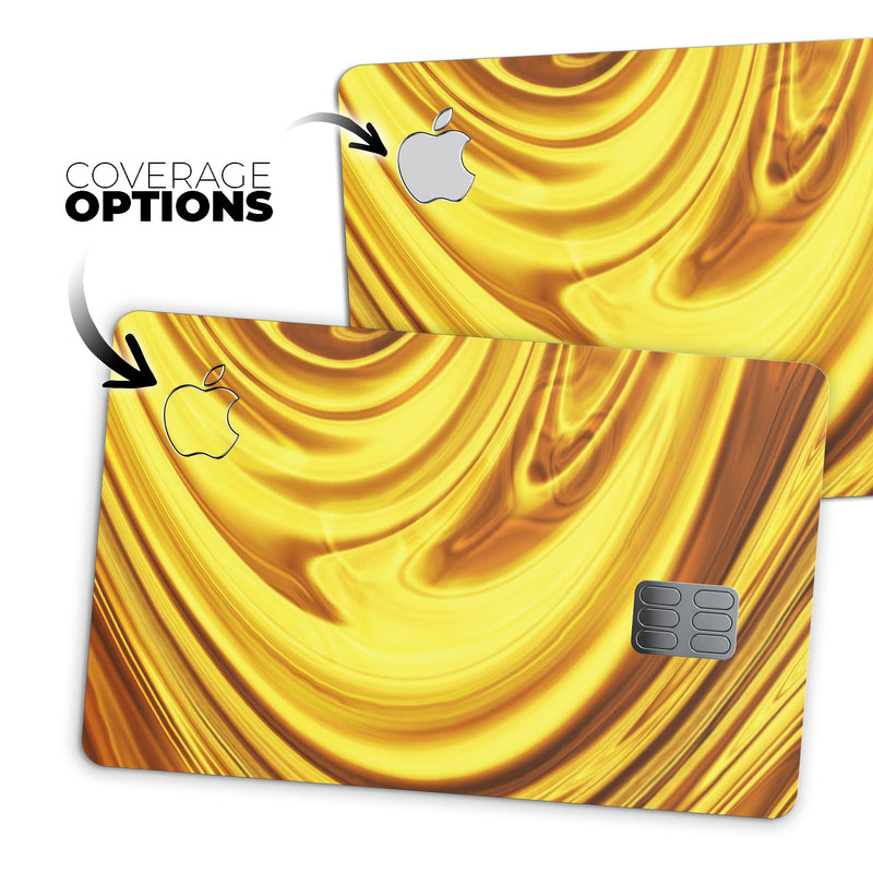 Swirling Liquid Gold  - Premium Protective Decal Skin-Kit for the Apple Credit Card