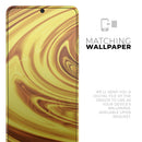 Swirling Liquid Gold - Premium Vinyl Skin Decal for Samsung Galaxy S25 Ultra, S24, S23, S22 & All Galaxy S Models