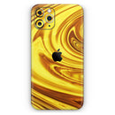 Swirling Liquid Gold  - Protective Skin Wrap & Decal – Compatible with iPhone SE to iPhone 17 Pro Max (All Models)