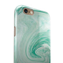 Swirling Mint Acrylic Marble iPhone 6/6s or 6/6s Plus 2-Piece Hybrid INK-Fuzed Case