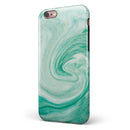 Swirling Mint Acrylic Marble iPhone 6/6s or 6/6s Plus 2-Piece Hybrid INK-Fuzed Case