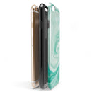 Swirling Mint Acrylic Marble iPhone 6/6s or 6/6s Plus 2-Piece Hybrid INK-Fuzed Case