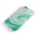 Swirling Mint Acrylic Marble iPhone 6/6s or 6/6s Plus 2-Piece Hybrid INK-Fuzed Case