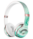 Swirling Mint Acrylic Marble Full-Body Skin Kit for the Beats by Dre Solo 3 Wireless Headphones