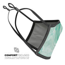 Swirling Mint Acrylic Marble - Made in USA Mouth Cover Unisex Anti-Dust Cotton Blend Reusable & Washable Face Mask with Adjustable Sizing for Adult or Child