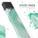 Swirling Mint Acrylic Marble - Premium Decal Protective Skin-Wrap Sticker compatible with the Juul Labs vaping device
