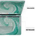 Swirling Mint Acrylic Marble- Skin Decal Wrap Kit Compatible with the Apple MacBook Pro, Pro with Touch Bar or Air (11", 12", 13", 15" & 16" - All Versions Available)