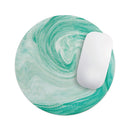 Swirling Mint Acrylic Marble// WaterProof Rubber Foam Backed Anti-Slip Mouse Pad for Home Work Office or Gaming Computer Desk