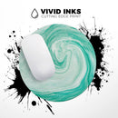 Swirling Mint Acrylic Marble// WaterProof Rubber Foam Backed Anti-Slip Mouse Pad for Home Work Office or Gaming Computer Desk