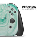 Swirling Mint Acrylic Marble // Skin Decal Wrap Kit for Nintendo Switch Console & Dock, Joy-Cons, Pro Controller, Lite, 3DS XL, 2DS XL, DSi, or Wii - Vinyl Skin Wrap for Nintendo Switch 2, OLED, Lite, Pro Controller, Wii & Classic Handhelds
