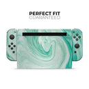 Swirling Mint Acrylic Marble // Skin Decal Wrap Kit for Nintendo Switch Console & Dock, Joy-Cons, Pro Controller, Lite, 3DS XL, 2DS XL, DSi, or Wii - Vinyl Skin Wrap for Nintendo Switch 2, OLED, Lite, Pro Controller, Wii & Classic Handhelds