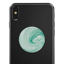 Swirling Mint Acrylic Marble - Skin Kit for PopSockets and other Smartphone Extendable Grips & Stands