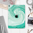 Swirling Mint Acrylic Marble - Full Body Skin Decal for the Apple iPad Pro 12.9", 11", 10.5", 9.7", Air or Mini (All Models Available)