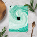 Swirling Mint Acrylic Marble - Full Body Skin Decal for the Apple iPad Pro 12.9", 11", 10.5", 9.7", Air or Mini (All Models Available)